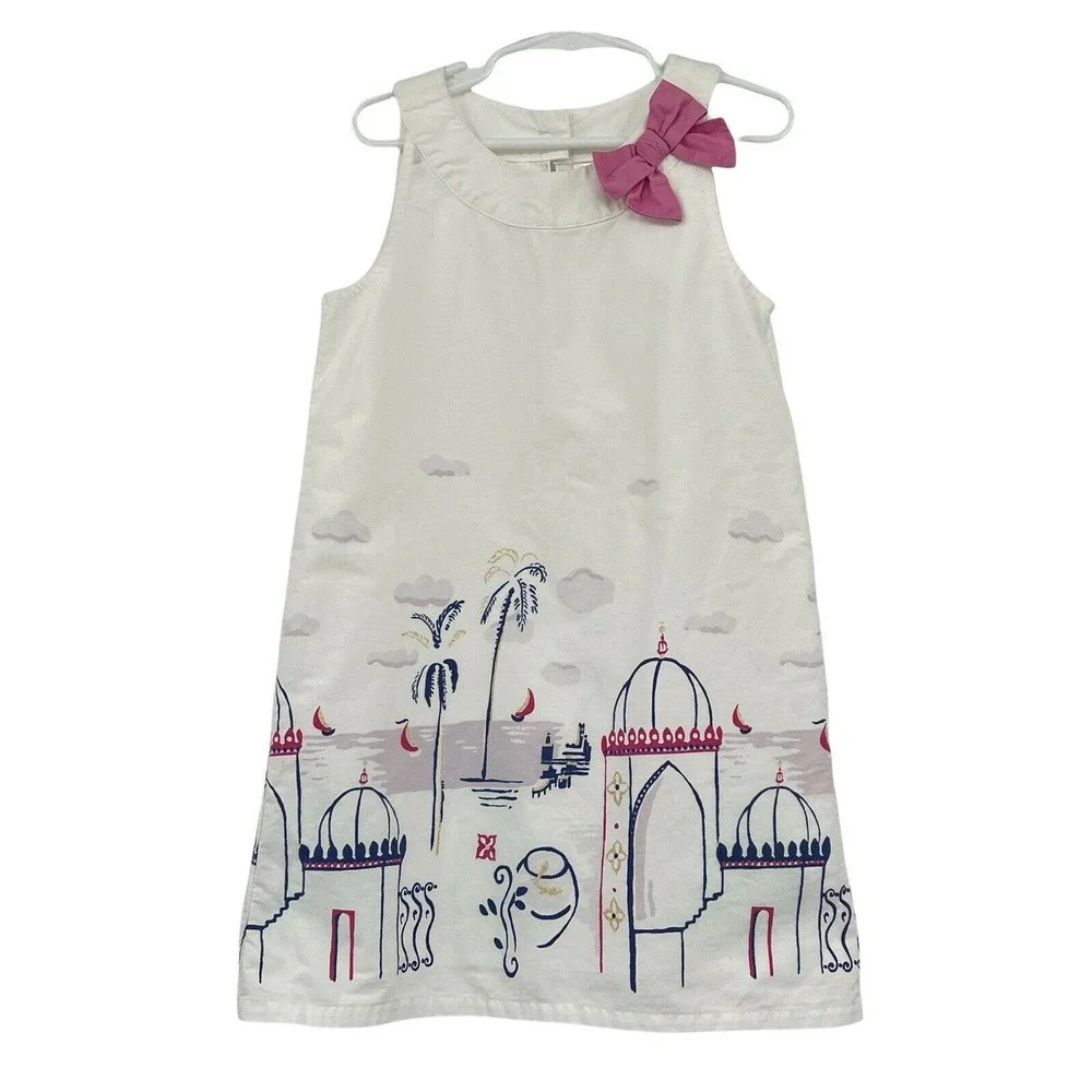Gymboree Desert‎ Dreams Paradise Palace Scenic Dress White Summer Size 6
